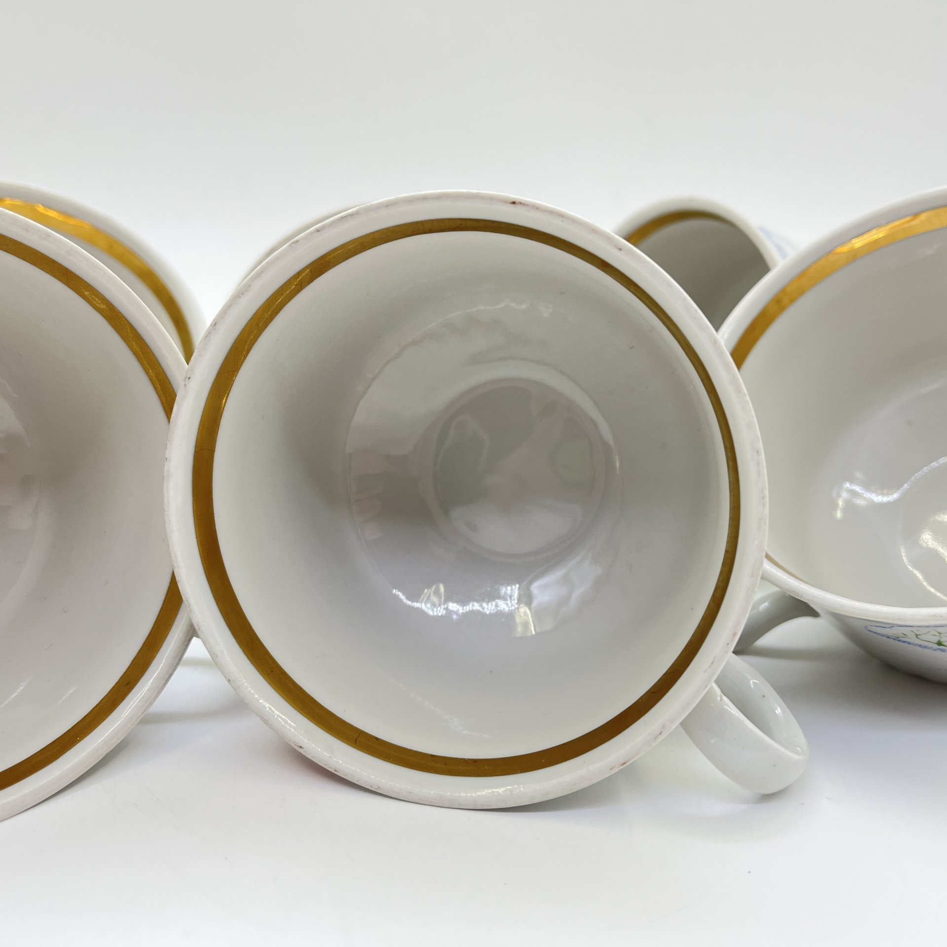 Набор из 6-ти детских чайных чашек, фарфор, деколь, золочение, Тернопольский фарфоровый завод, СССР, 1975-1991 гг.