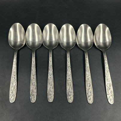 Набор из шести суповых ложек, нержавеющая сталь, СССР, 1970-1990 гг.