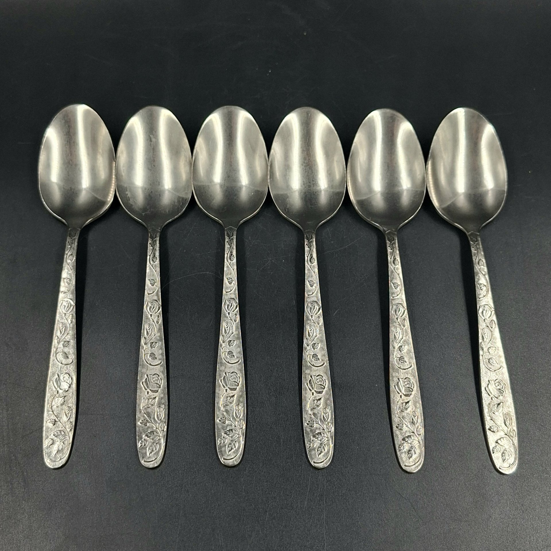 Набор из шести суповых ложек, нержавеющая сталь, СССР, 1970-1990 гг.