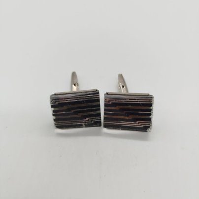 Запонки прямоугольной формы, металл, пластик, СССР, 1970-1990 гг.