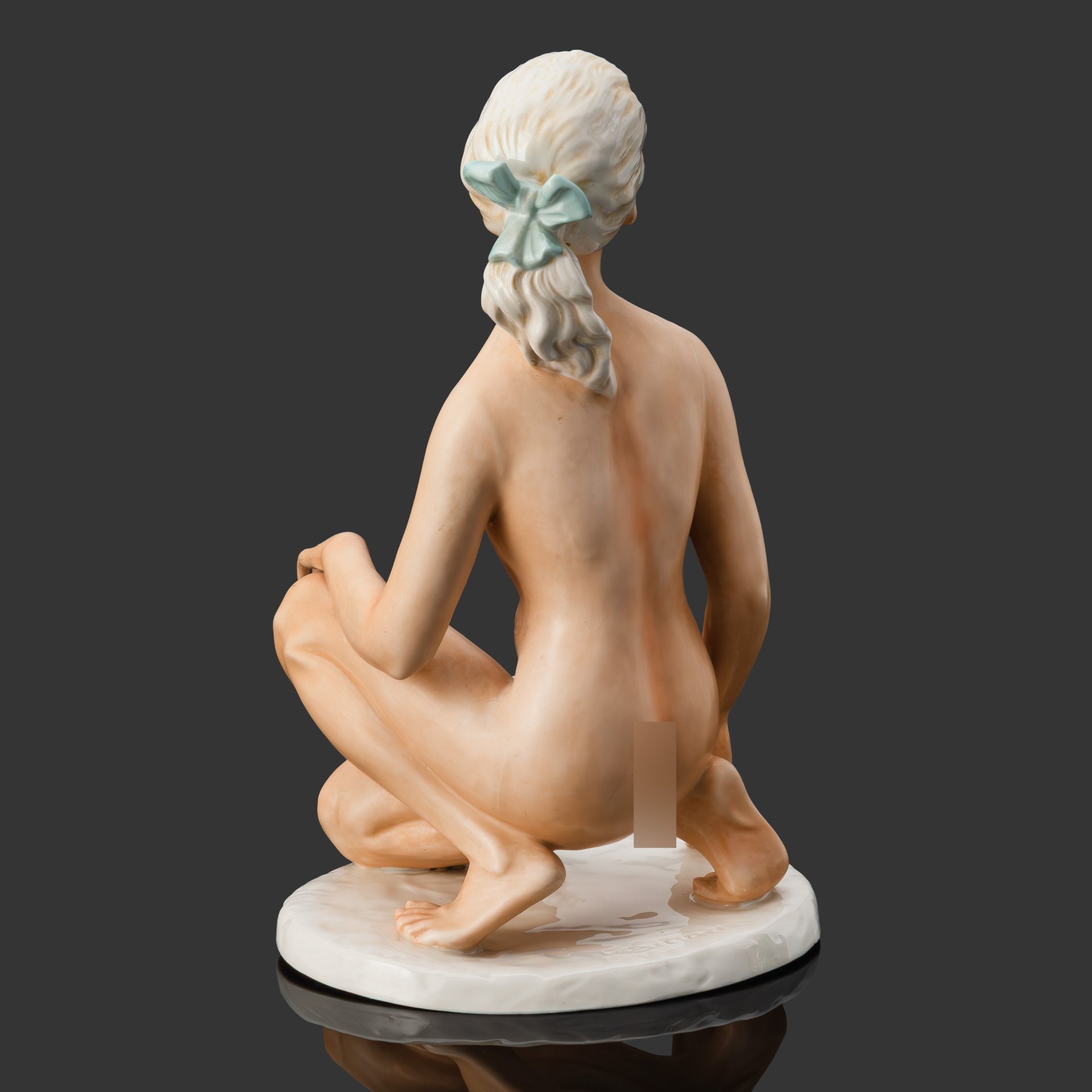 Статуэтка "Обнажённая", автор Kurt Steiner (Курт Штайнер), фарфор, роспись, Unterweissbach Werkstätten (Унтервайсбах), Германия, 1953-1967 гг.