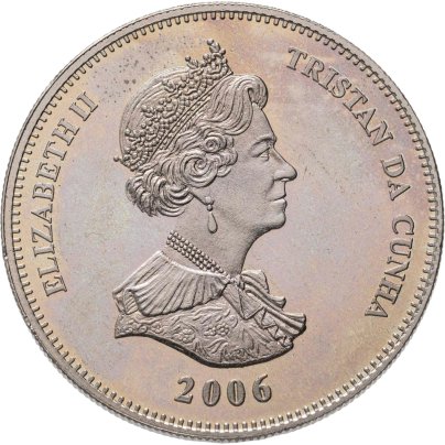 Тристан-да-Кунья 1 крона (crown) 2006 Корабли-приватиры Южной Атлантики - "Columbus"