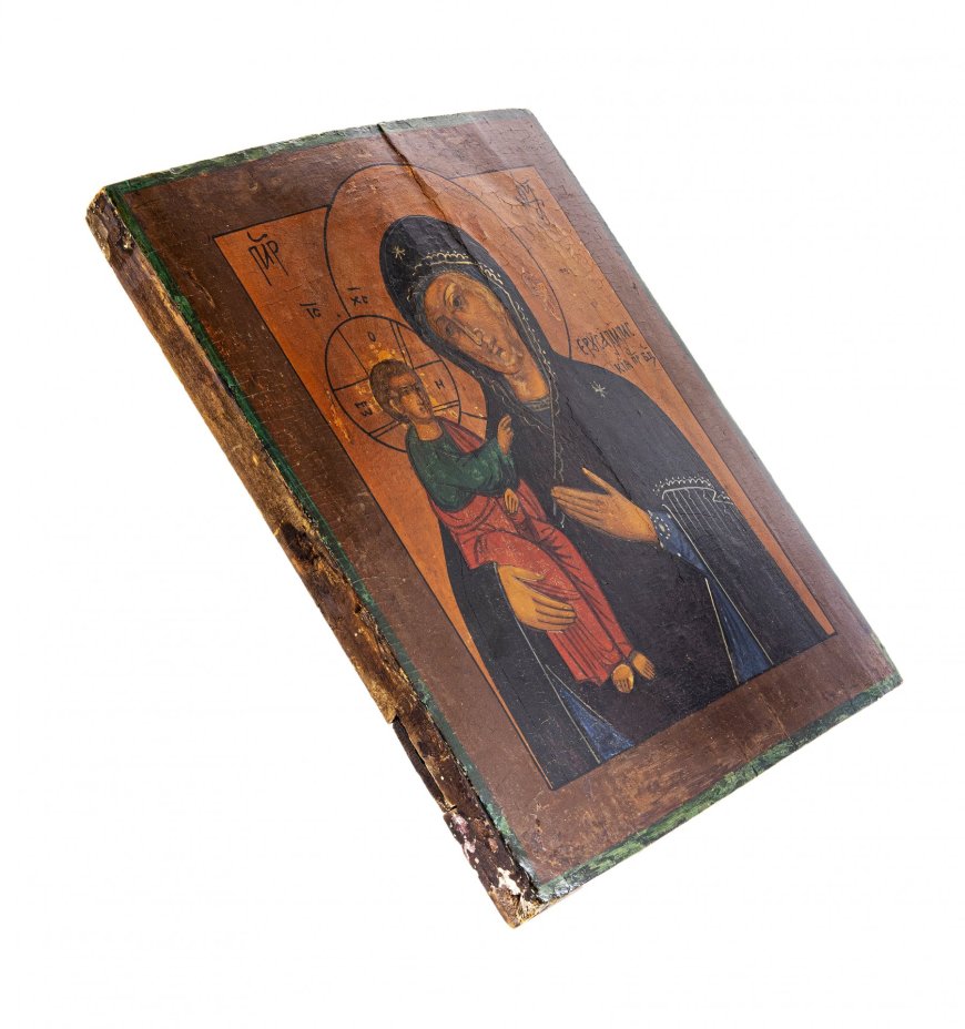 Икона Божией Матери "Иерусалимская", дерево, темпера, Российская Империя, 1850-1890 гг.