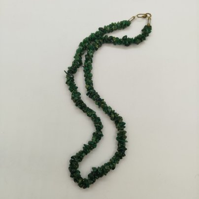 Бусы зеленного оттенка, натуральный камень, металл, СССР, 1970-1990 гг.