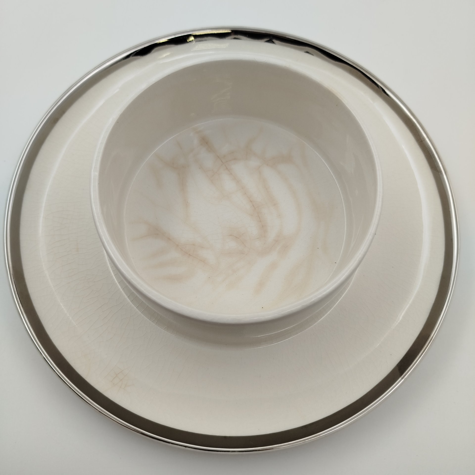Маслёнка с растительным декором, фаянс, деколь, Enoch Wedgwood (Tunstall) Ltd., Великобритания, 1960-1980 гг.