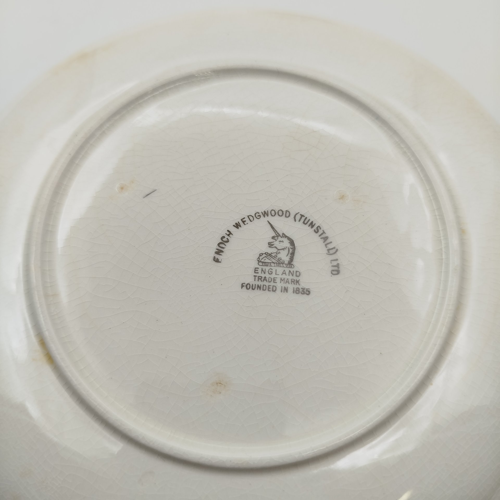 Маслёнка с растительным декором, фаянс, деколь, Enoch Wedgwood (Tunstall) Ltd., Великобритания, 1960-1980 гг.