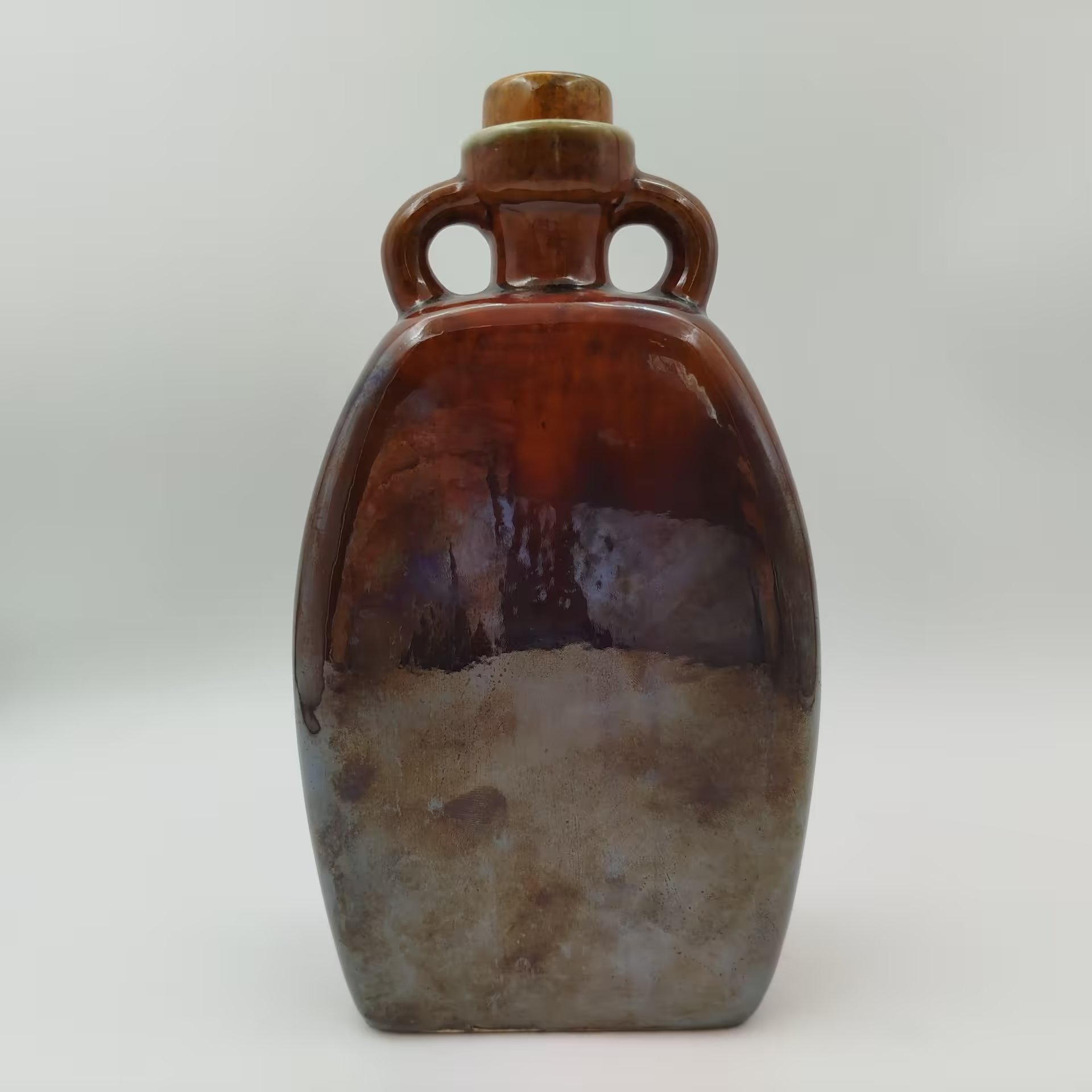 Штоф лаконичной формы, керамика, поливная цветная глазурь,  СССР, 1970-1990 гг.