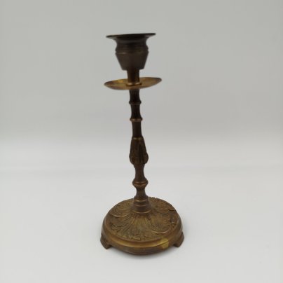 Подсвечник с растительным декором (на одну свечу), латунь, Европа, 1960-1990 гг.