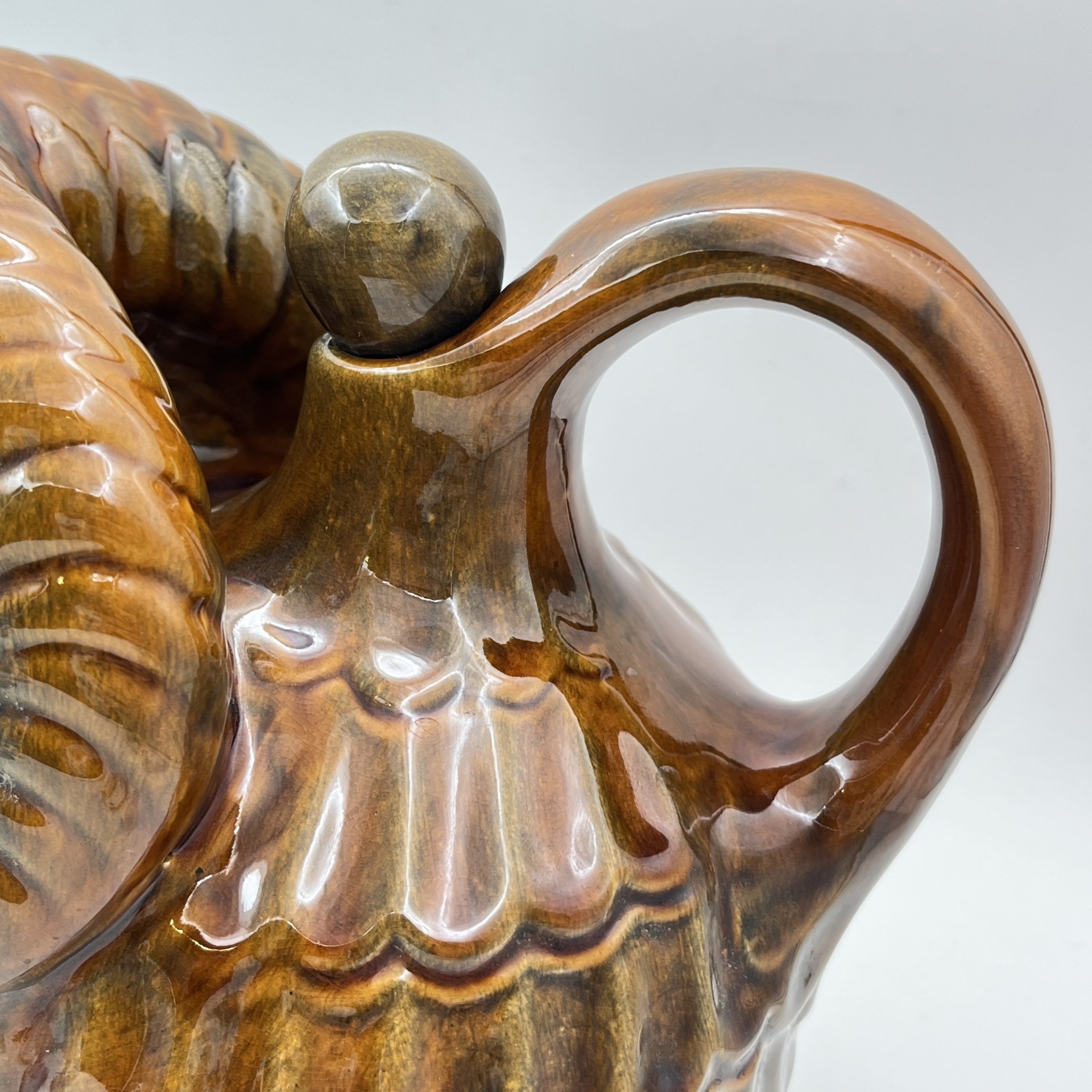 Кувшин (куманец) "Барашек" ("Баран"), керамика, поливы, СССР, 1960-1990 гг.