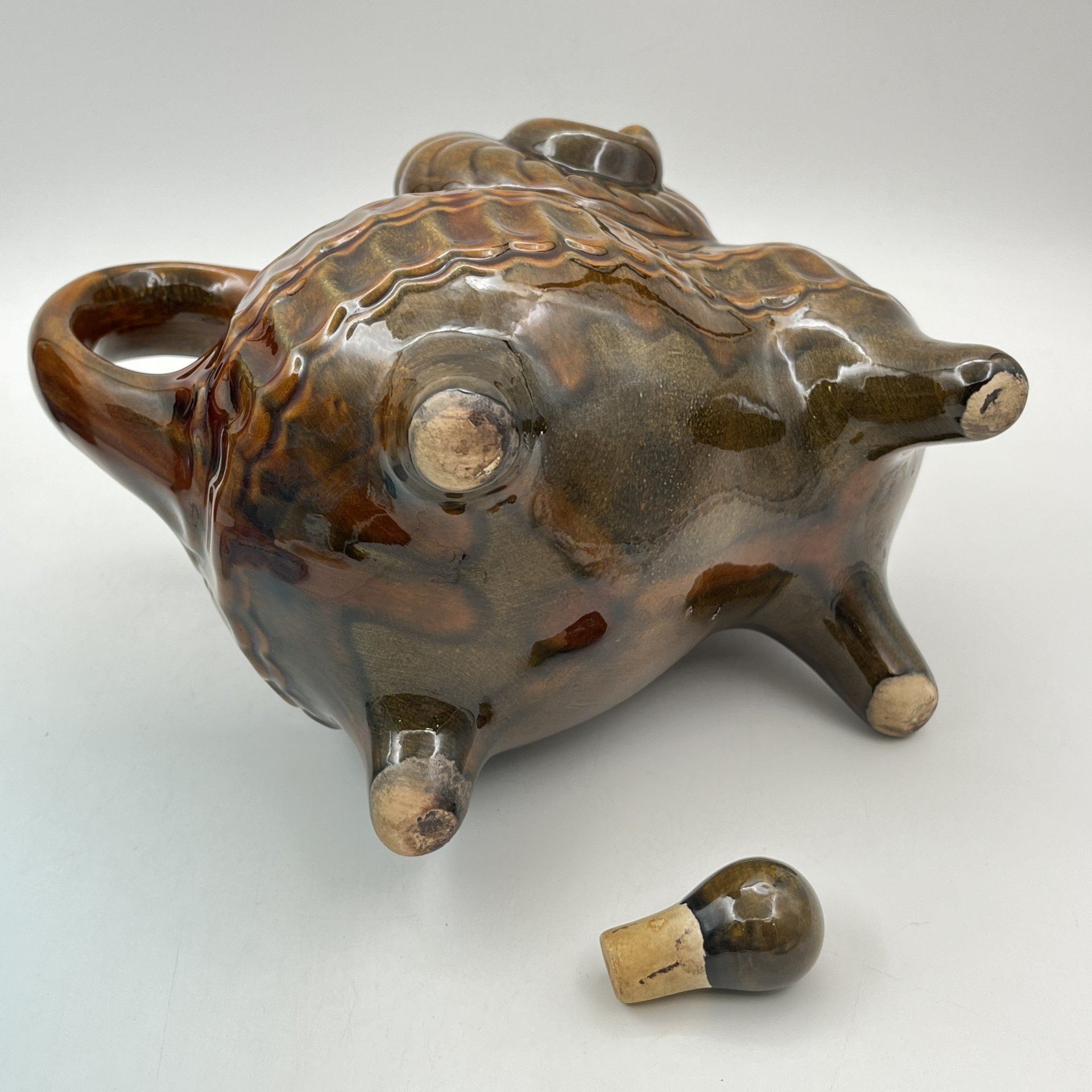Кувшин (куманец) "Барашек" ("Баран"), керамика, поливы, СССР, 1960-1990 гг.