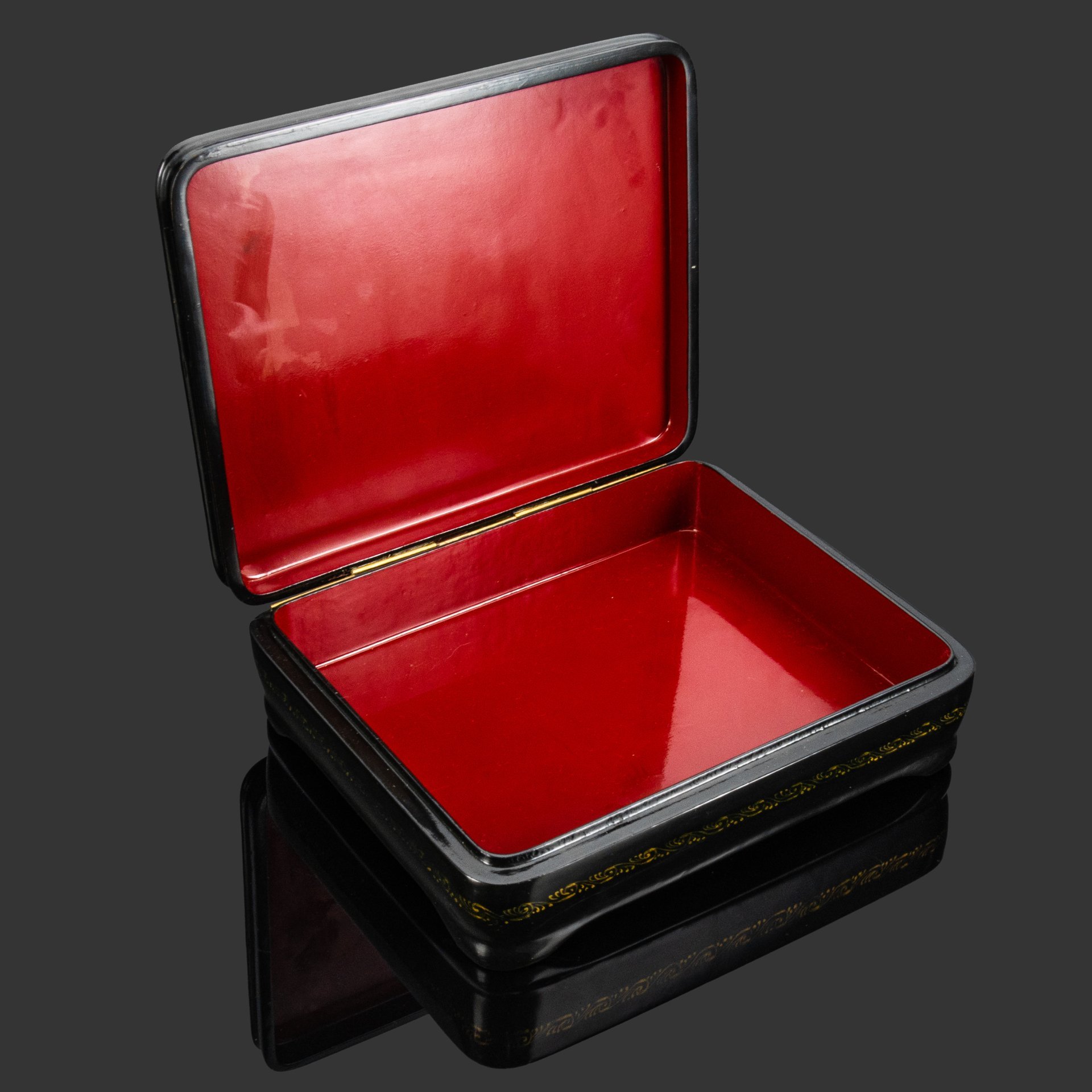 Шкатулка "Садко", автор А. Котов, папье-маше, роспись, лак, Палех, СССР, 1970-1990 гг.