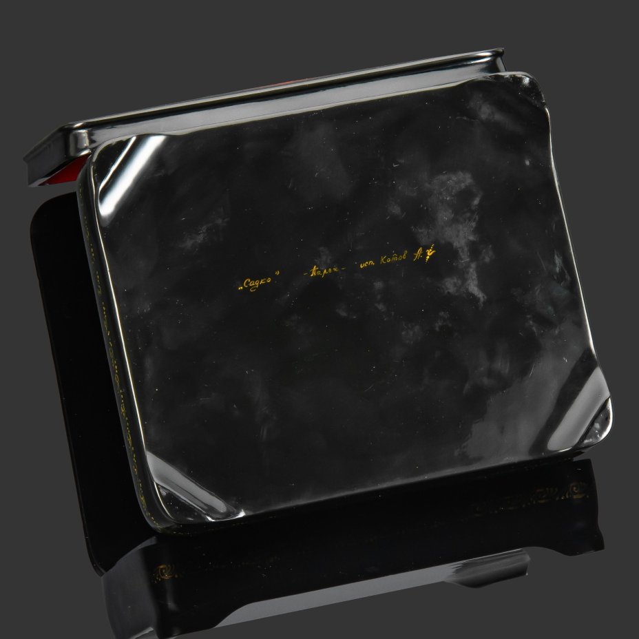 Шкатулка "Садко", автор А. Котов, папье-маше, роспись, лак, Палех, СССР, 1970-1990 гг.