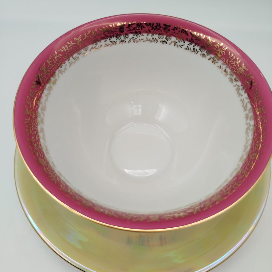 Сухарница из сервиза "Мадонна", фарфор, крытье, люстр, золочение, Fortuna Eisenberg, ГДР, 1960-1973 гг.