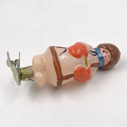 Ёлочная игрушка "Филиппок", стекло, роспись, металл, СССР, 1950-1960 гг.