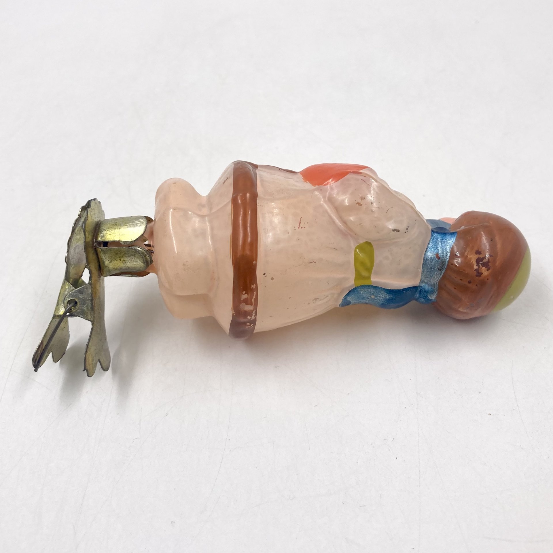 Ёлочная игрушка "Филиппок", стекло, роспись, металл, СССР, 1950-1960 гг.