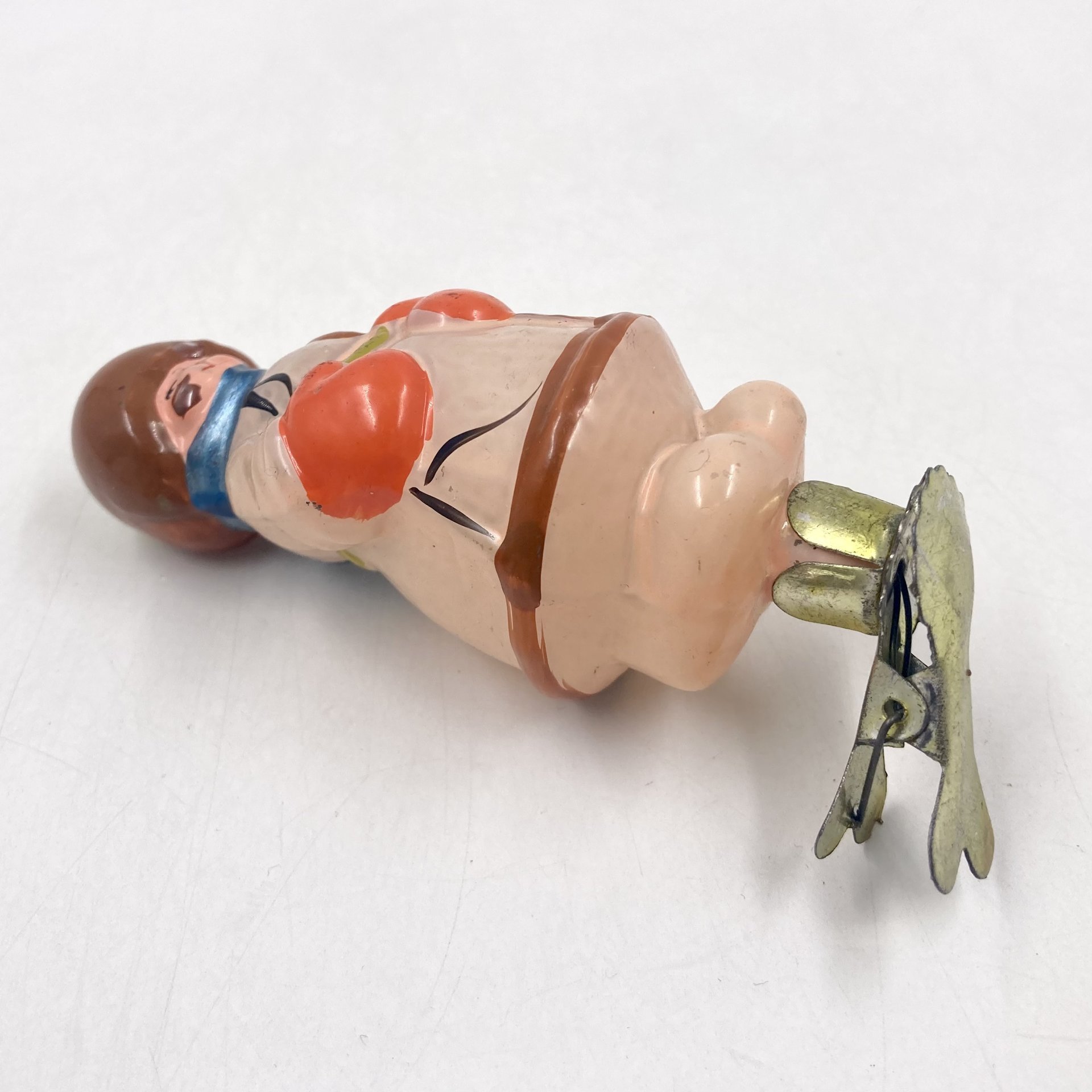Ёлочная игрушка "Филиппок", стекло, роспись, металл, СССР, 1950-1960 гг.