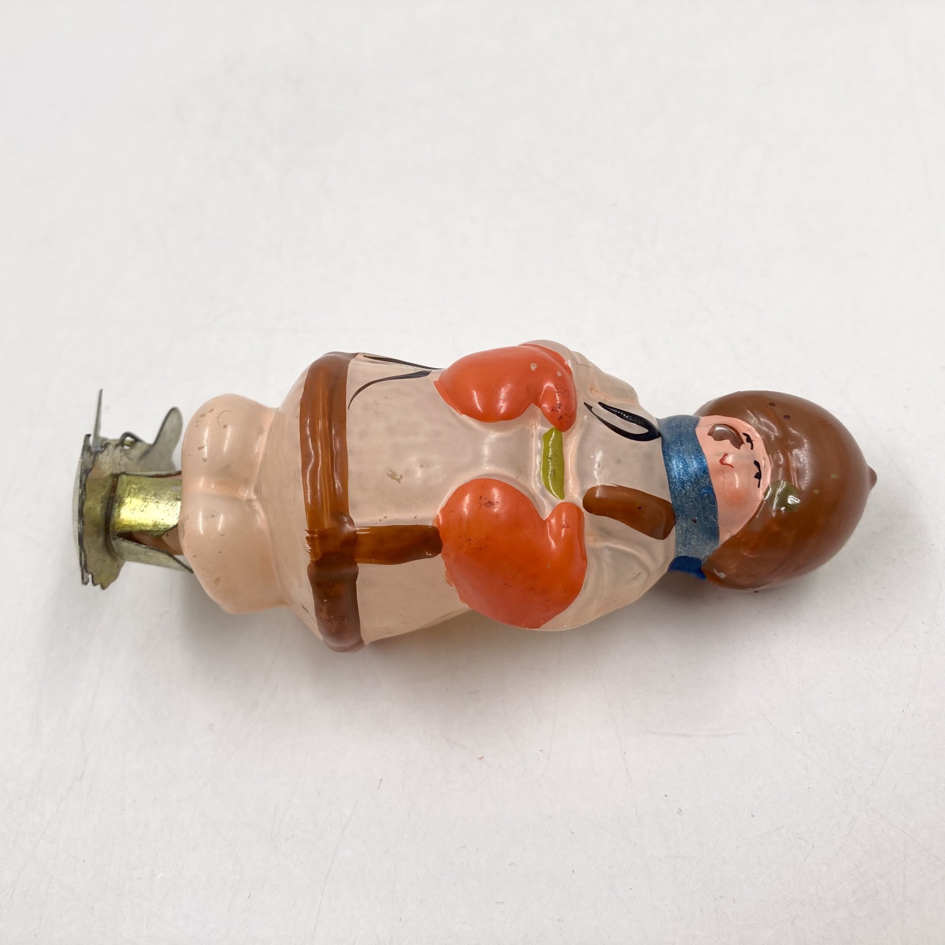 Ёлочная игрушка "Филиппок", стекло, роспись, металл, СССР, 1950-1960 гг.
