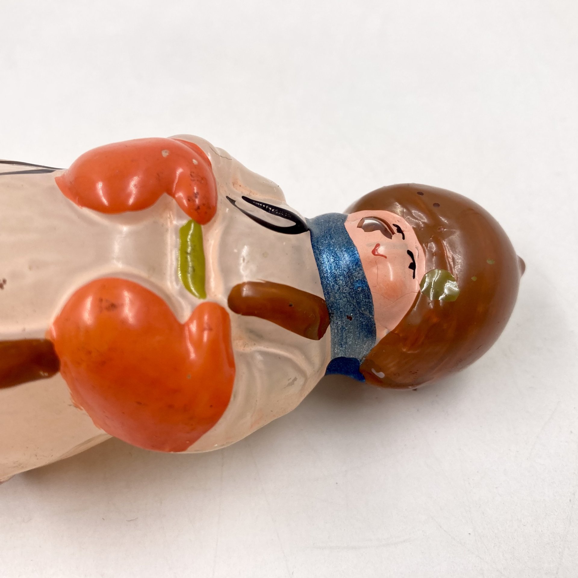 Ёлочная игрушка "Филиппок", стекло, роспись, металл, СССР, 1950-1960 гг.