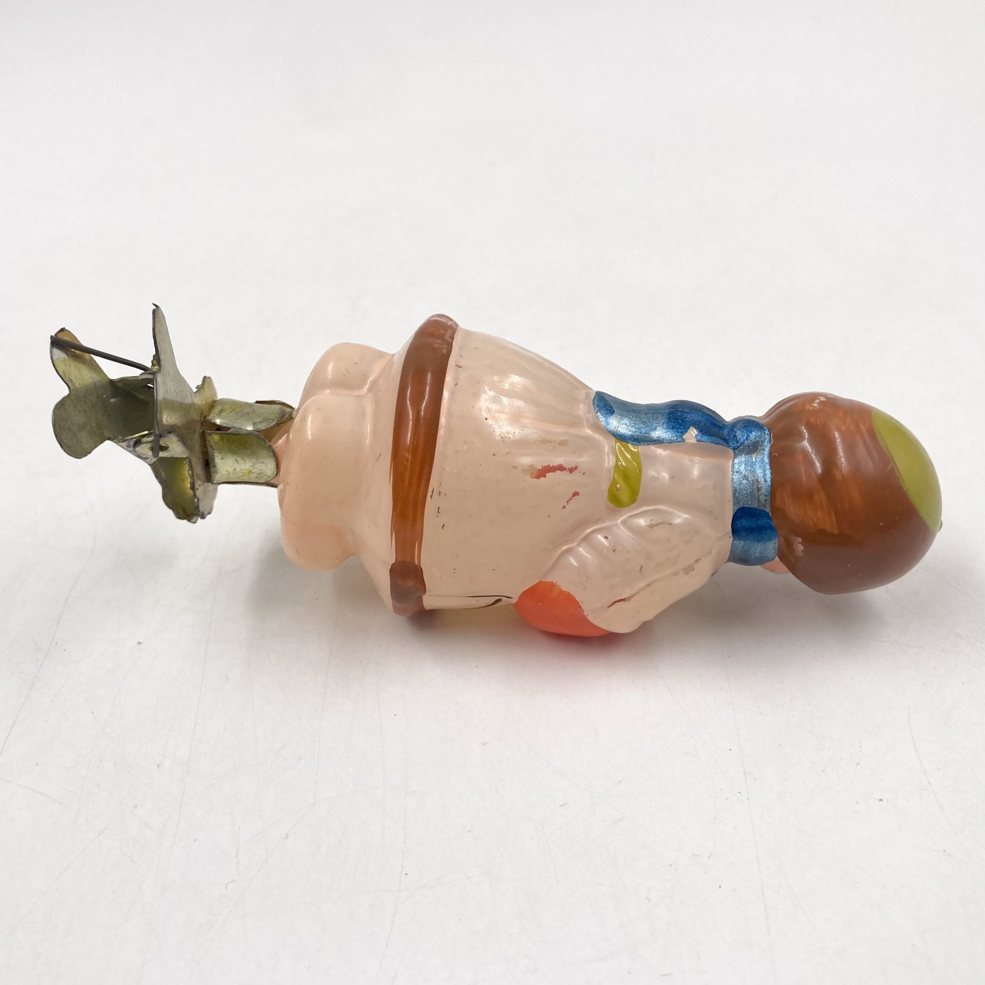 Ёлочная игрушка "Филиппок", стекло, роспись, металл, СССР, 1950-1960 гг.