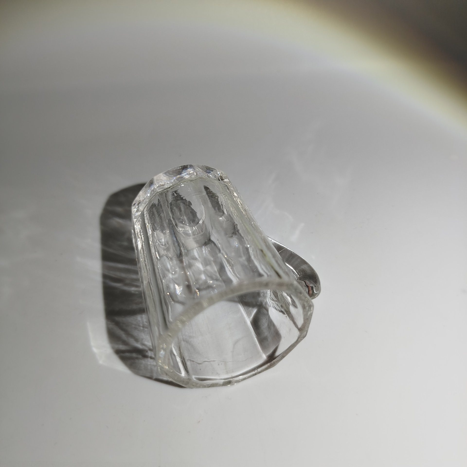 Чашечка гранёная (для крепких напитков), стекло, пресс, Россия, 1900-1940 гг.