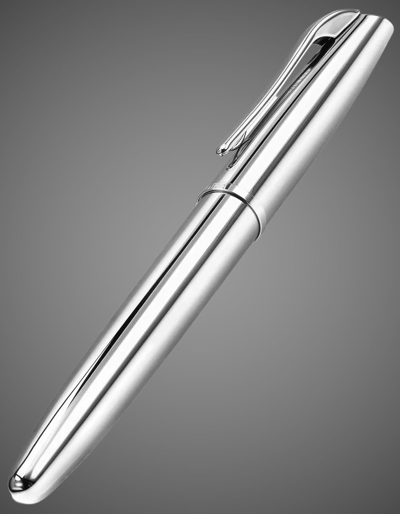 Перьевая ручка Aurora Style Metal Shiny Chrome CT, перо — M, в подарочной коробке, Лаки и смолы: лак, хром