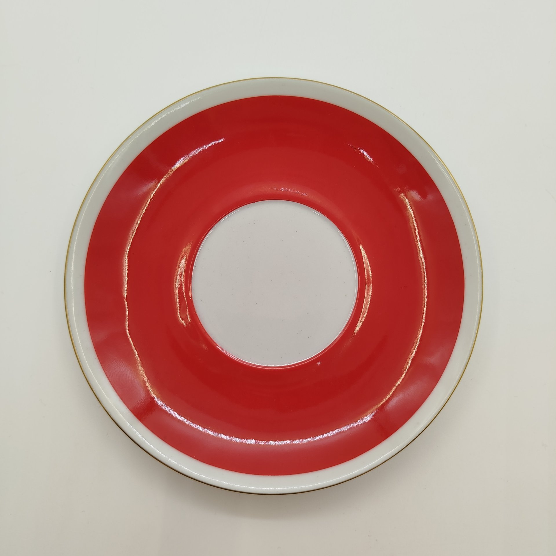 Чайная пара с растительным декором, фарфор, деколь, крытье, золочение, Freiberger Porzellan, ГДР, 1970-1995 гг.