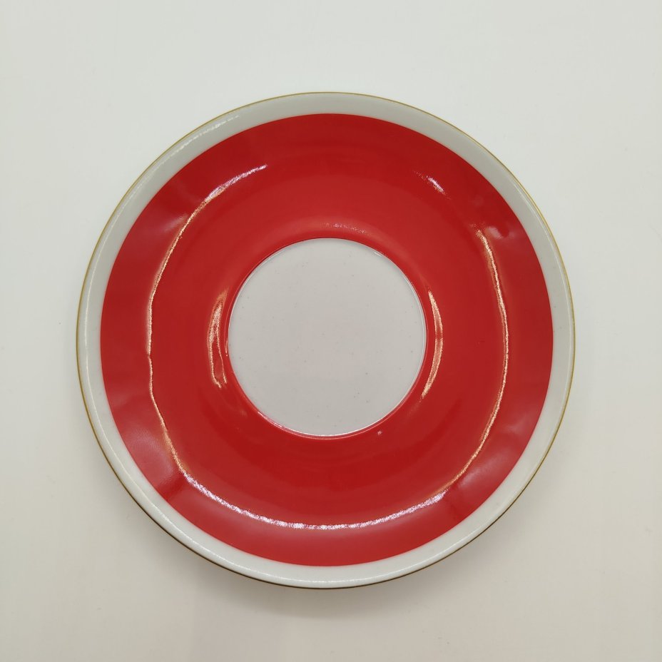 Чайная пара с растительным декором, фарфор, деколь, крытье, золочение, Freiberger Porzellan, ГДР, 1970-1995 гг.