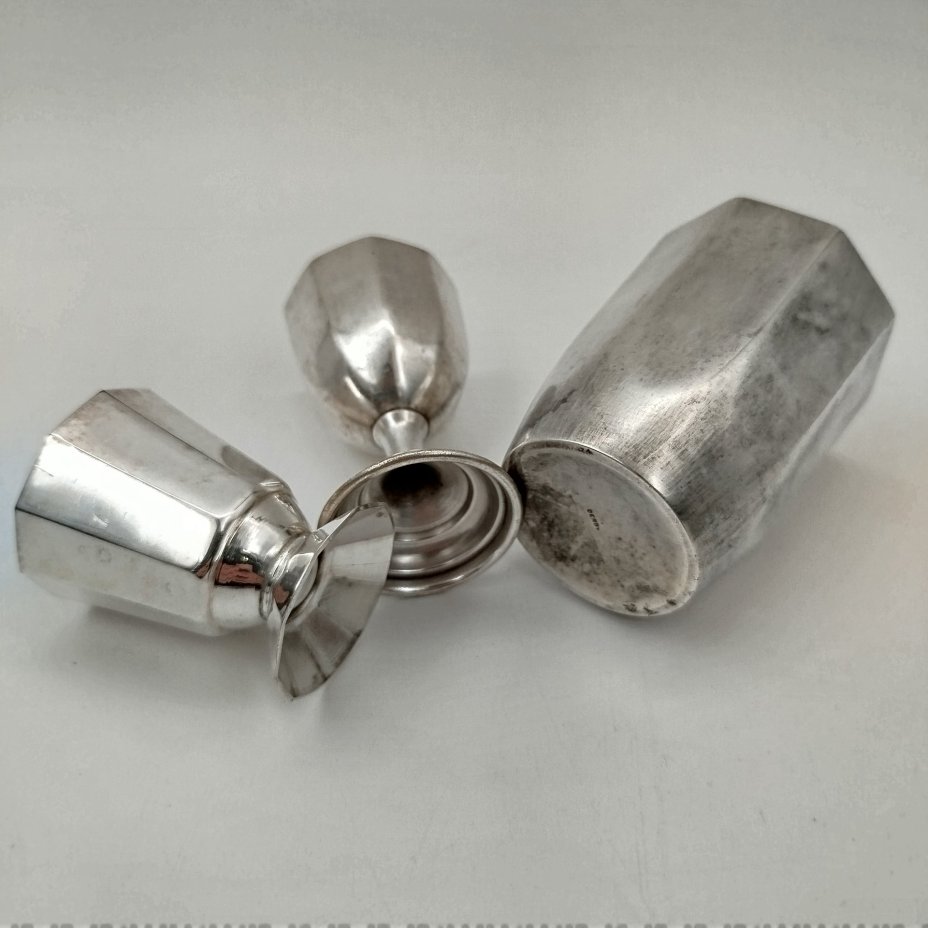 Набор для завтрака (стакан, рюмка и пашотница) с граненым туловом, Derby