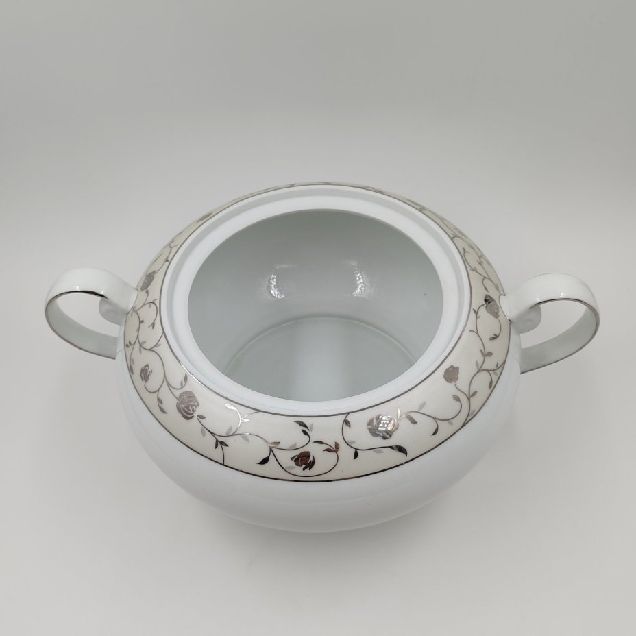 Супница с цветочным орнаментом, фарфор, деколь, Китай, 2000-2010 гг., Китай