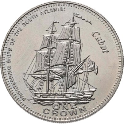 Тристан-да-Кунья 1 крона (crown) 2006 Корабли-приватиры Южной Атлантики - "Cabot"