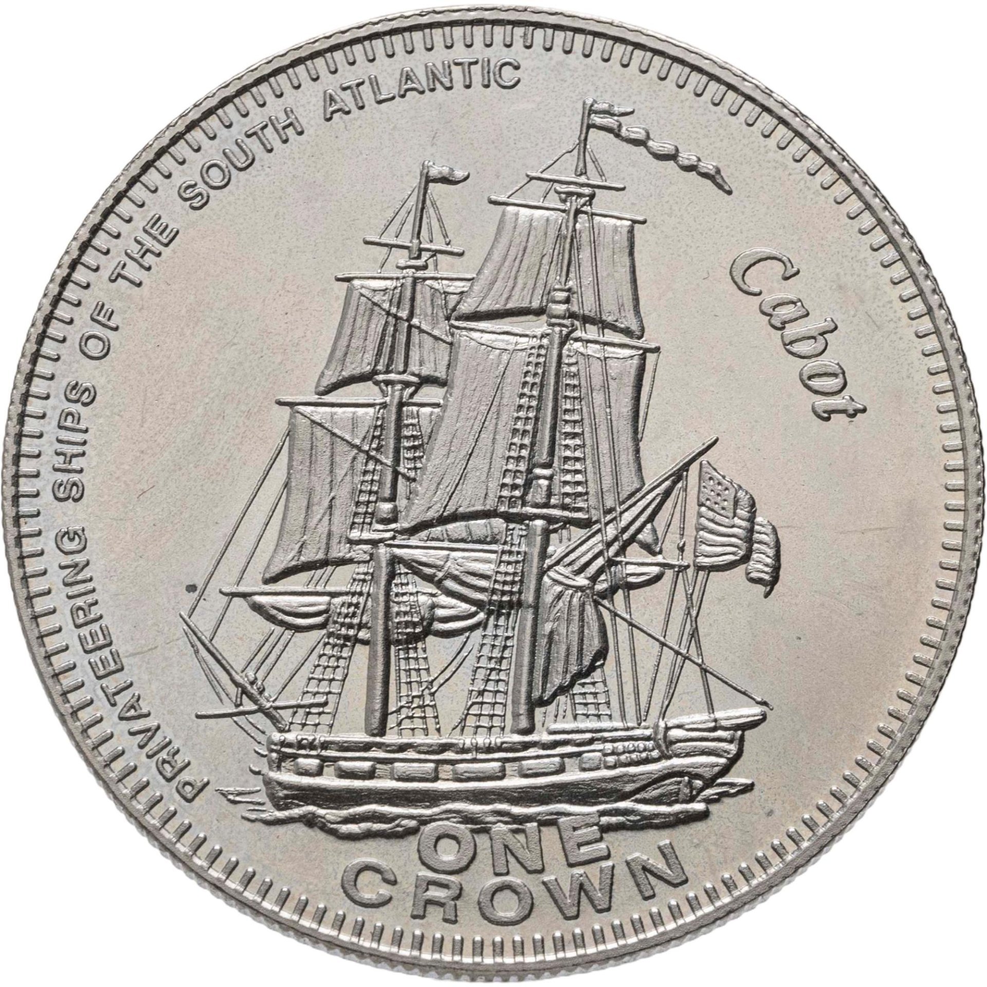 Тристан-да-Кунья 1 крона (crown) 2006 Корабли-приватиры Южной Атлантики - "Cabot"