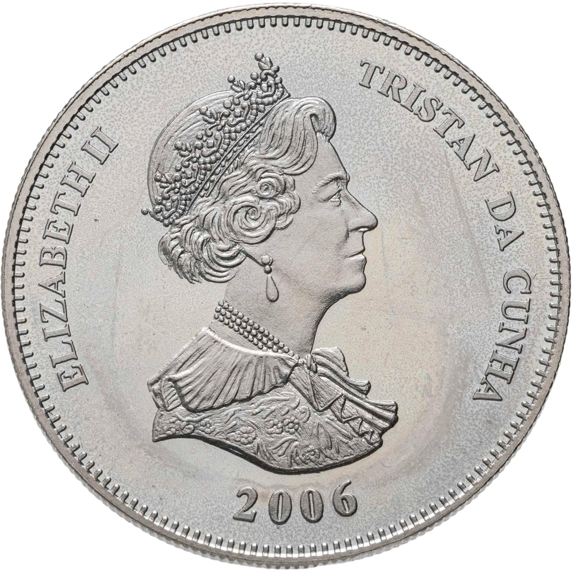 Тристан-да-Кунья 1 крона (crown) 2006 Корабли-приватиры Южной Атлантики - "Cabot"