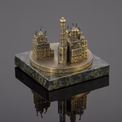 Миниатюра "Московский Кремль (Колокольня Ивана Великого, Успенский и Архангельский Соборы)