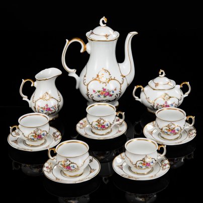 Чайно-кофейный сервиз "Justyna" на 5 персон (13 предметов), Porcelana Bogucice