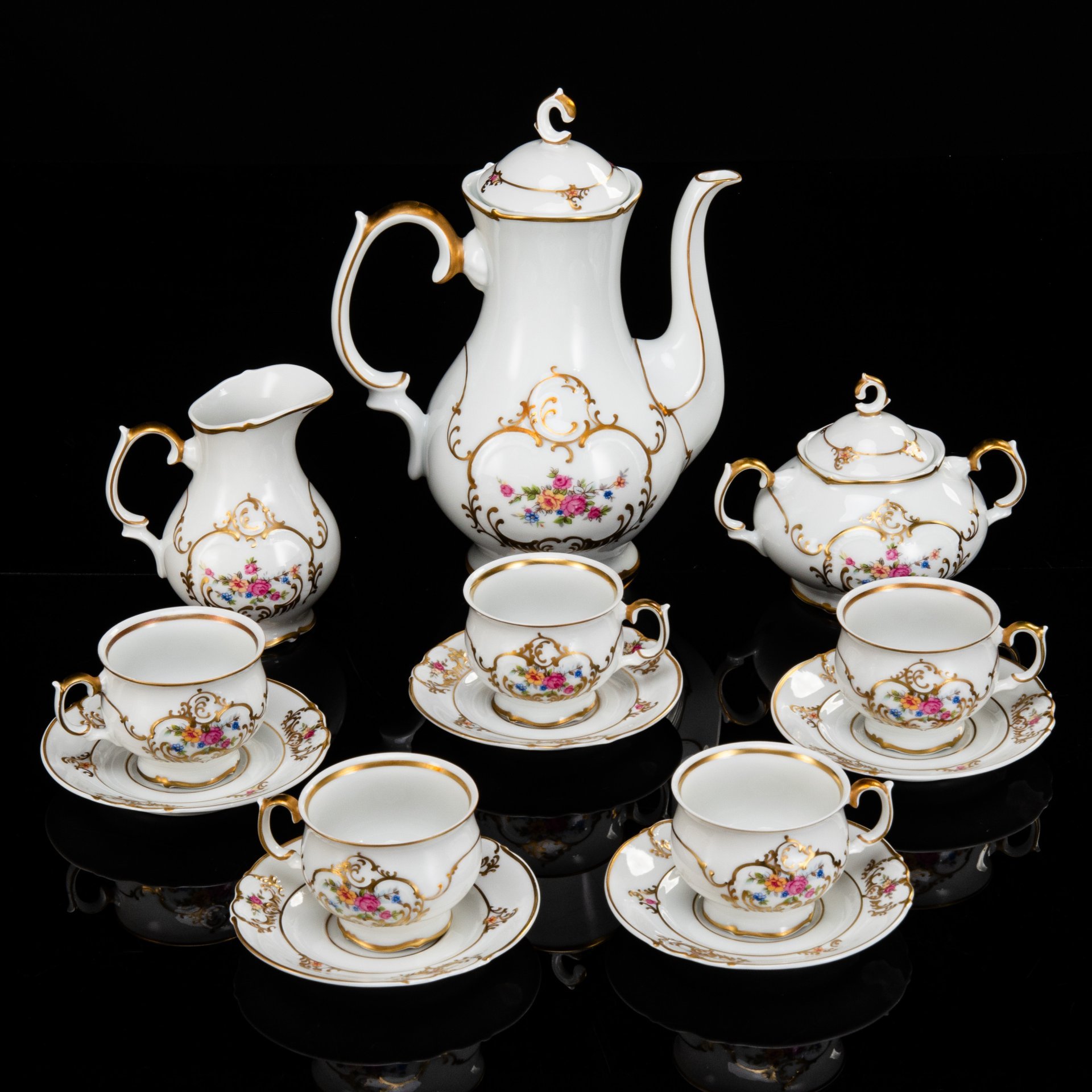 Чайно-кофейный сервиз "Justyna" на 5 персон (13 предметов), Porcelana Bogucice