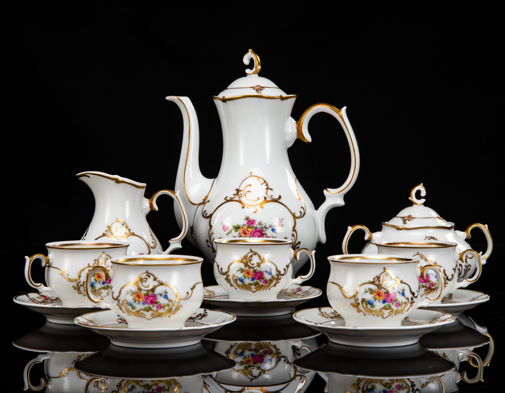 Чайно-кофейный сервиз "Justyna" на 5 персон (13 предметов), Porcelana Bogucice