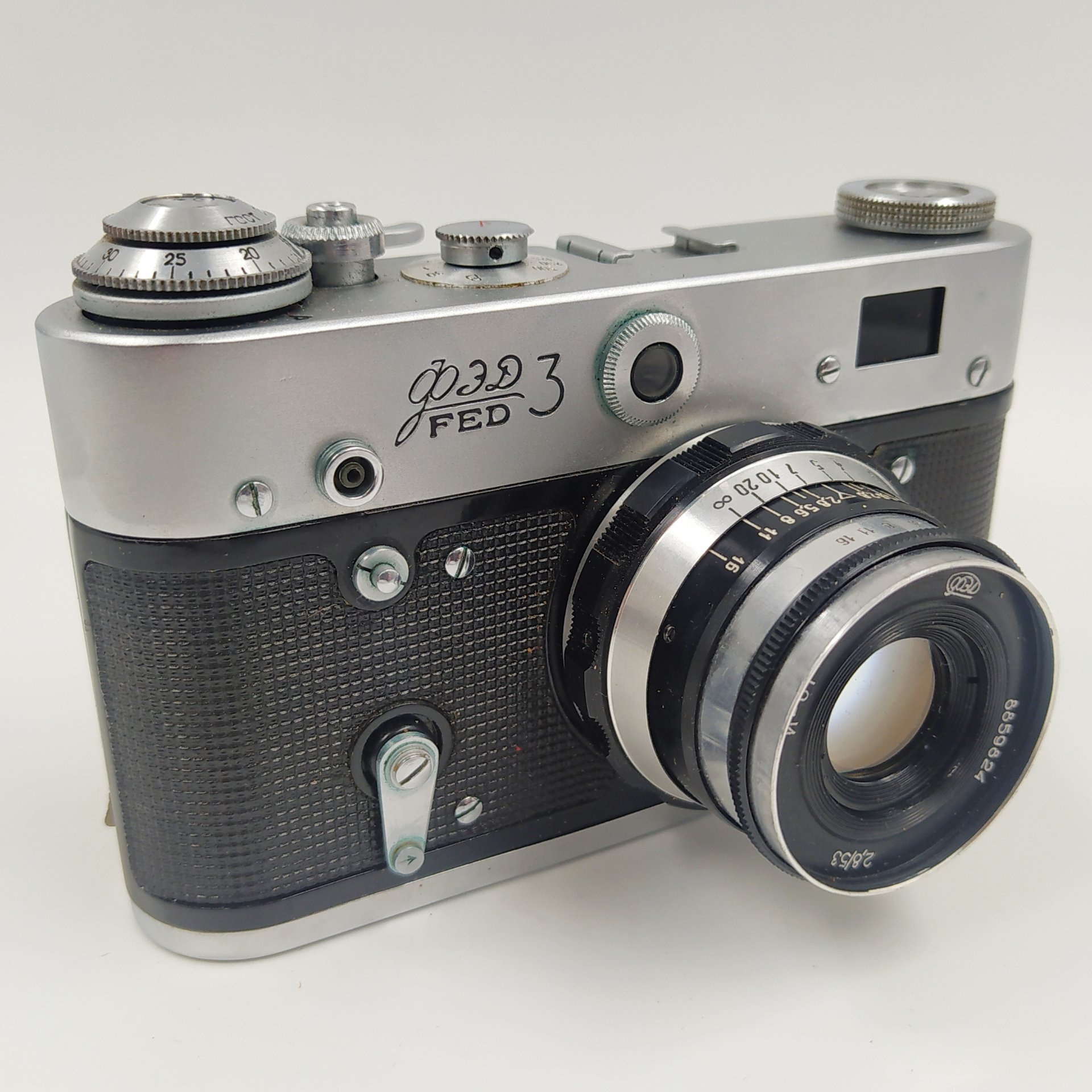 Фотоаппарат "ФЭД-3" с объективом "Индустар-61" в оригинальном кофре, Харьковский машиностроительный завод им. Дзержинского (ФЭД)
