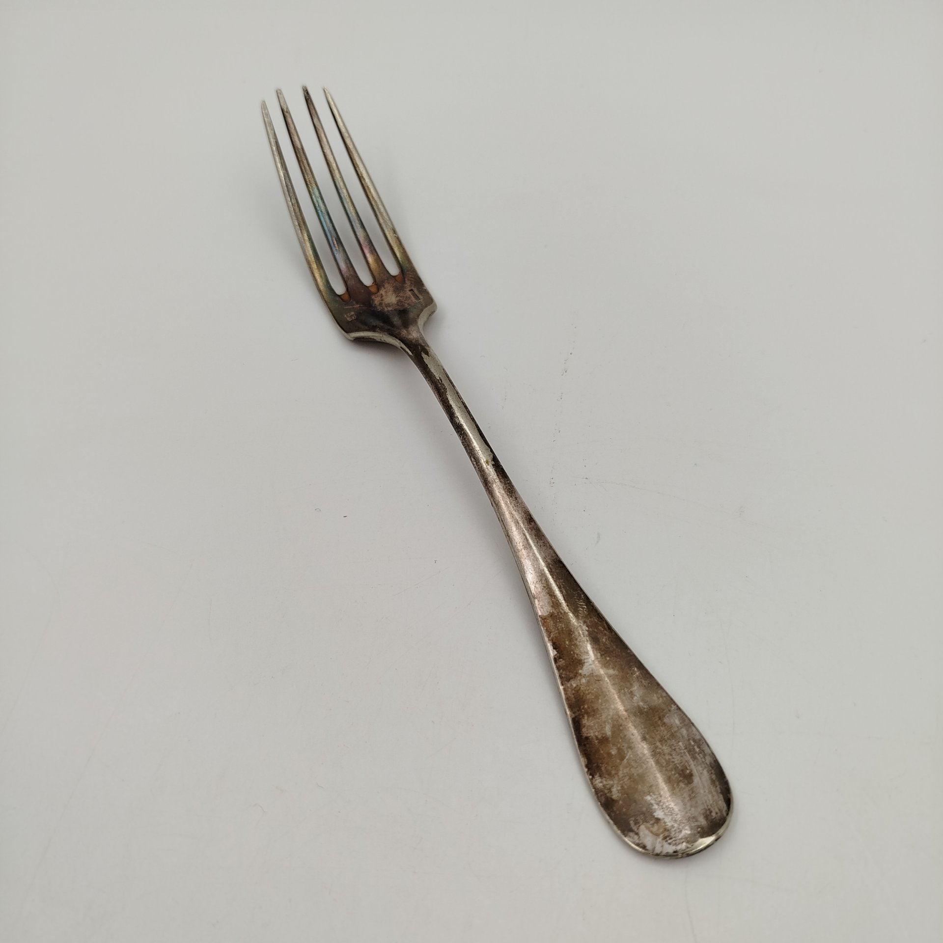 Вилка обеденная, латунь, серебрение, Christofle, Франция, 1890-1910 гг., Christofle