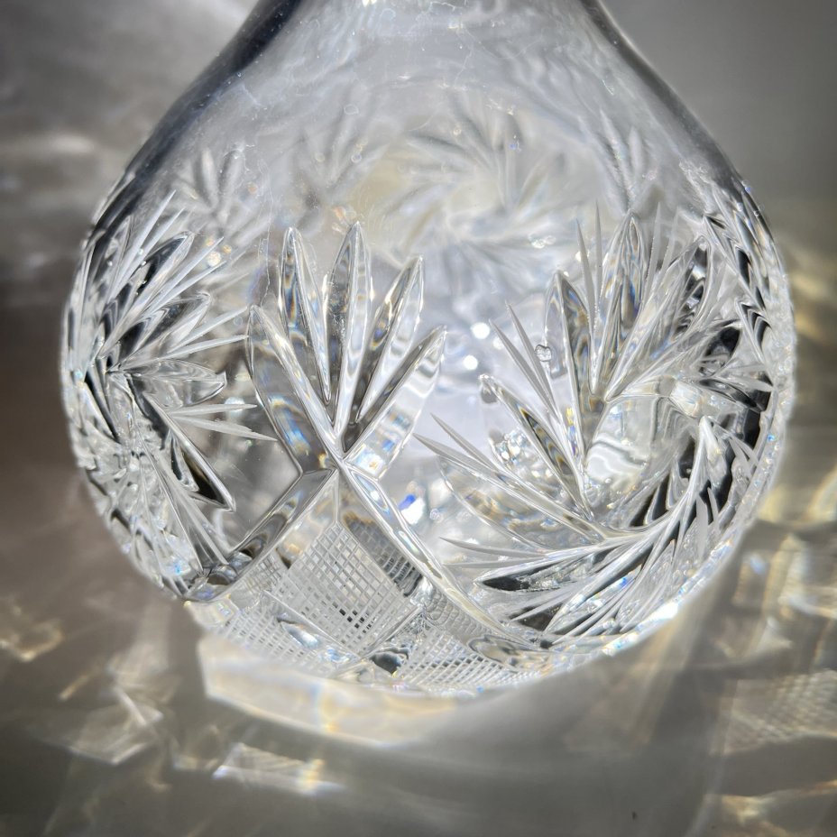 Штоф, украшенный растительным декором, хрусталь, СССР, 1970-1990 гг.