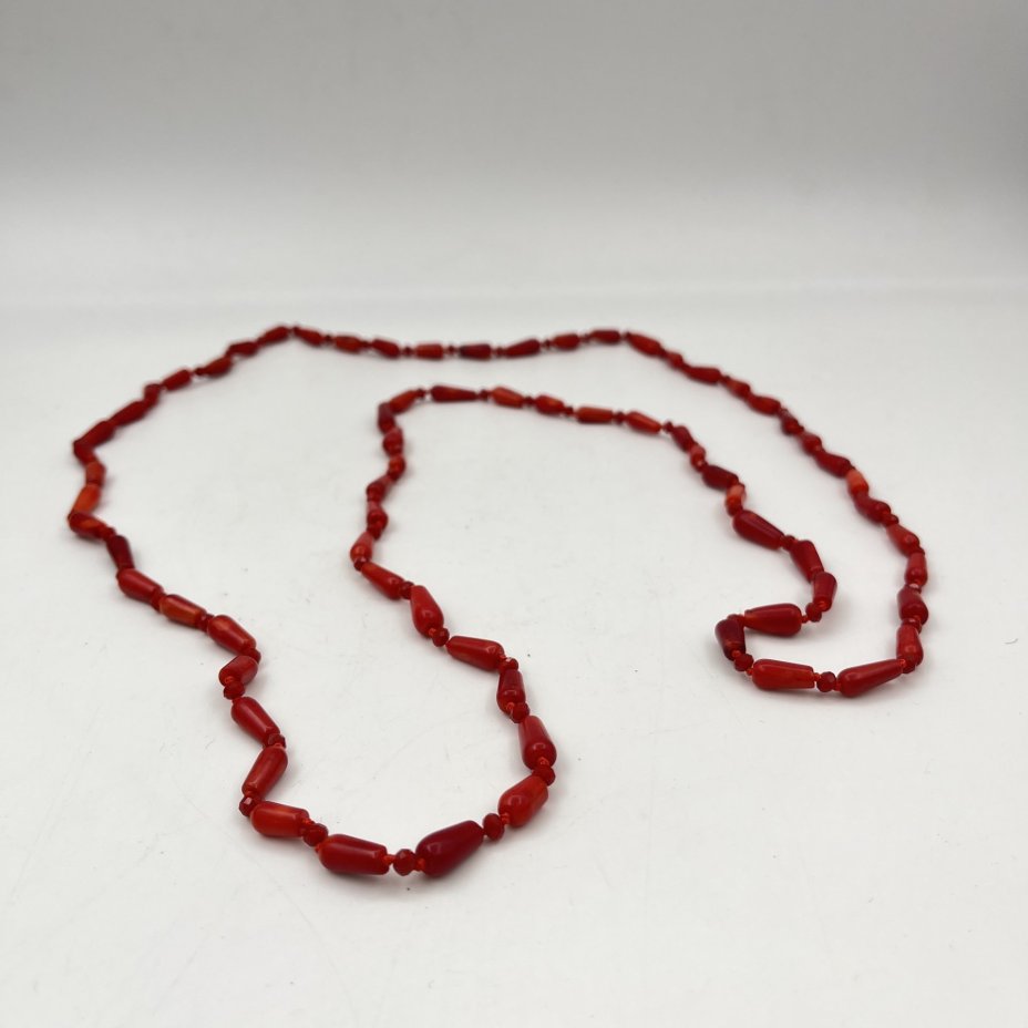 Бусы винтажные, натуральный коралл