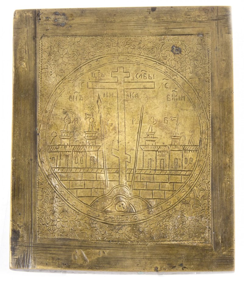 Икона Божией Матери из Деисусного чина ("Агиосоритисса"), бронза, литье, Российская Империя, 1850-1890 гг.