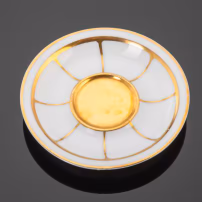 Блюдце с лаконичным декором, Hofmann Bros. Porcelain Factory