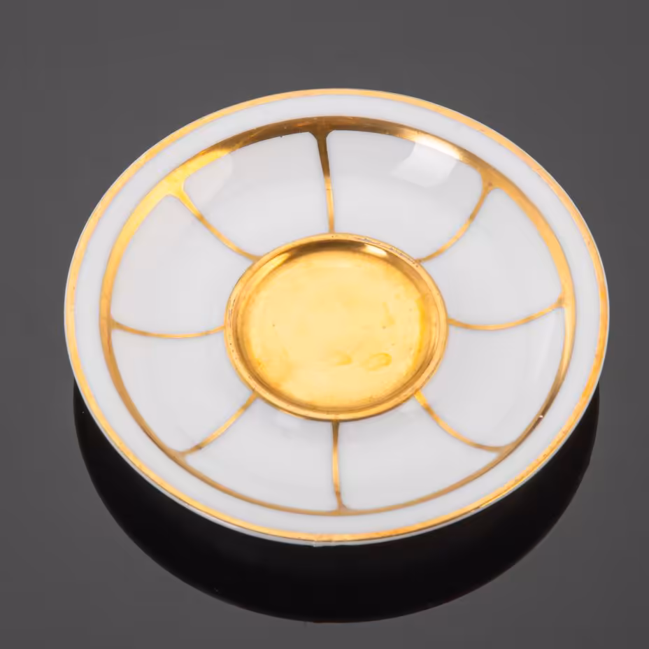 Блюдце с лаконичным декором, Hofmann Bros. Porcelain Factory