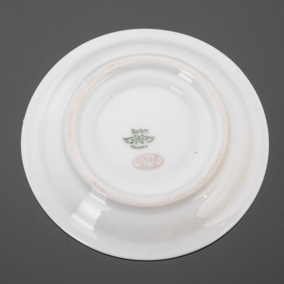 Блюдце с лаконичным декором, Hofmann Bros. Porcelain Factory