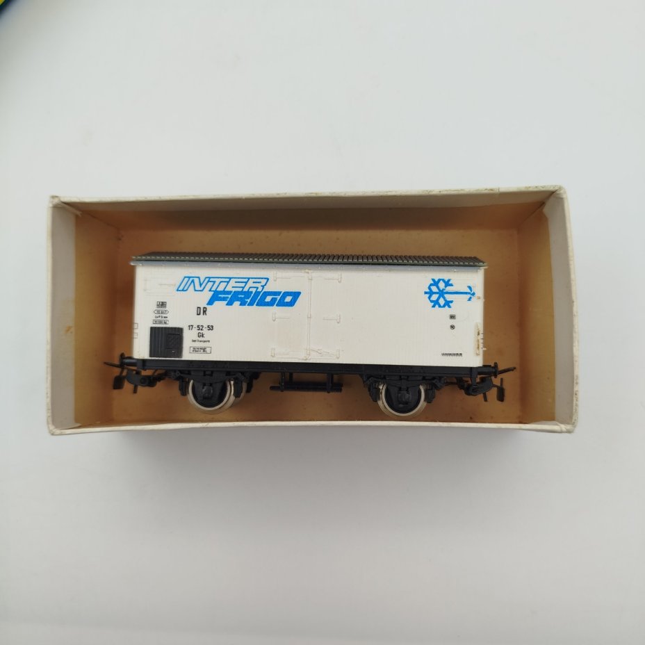 Модель железнодорожного вагона-холодильника "Inter Frigo", в оригинальной коробке, пластик, картон, Piko, ГДР, 1970-1990 гг.