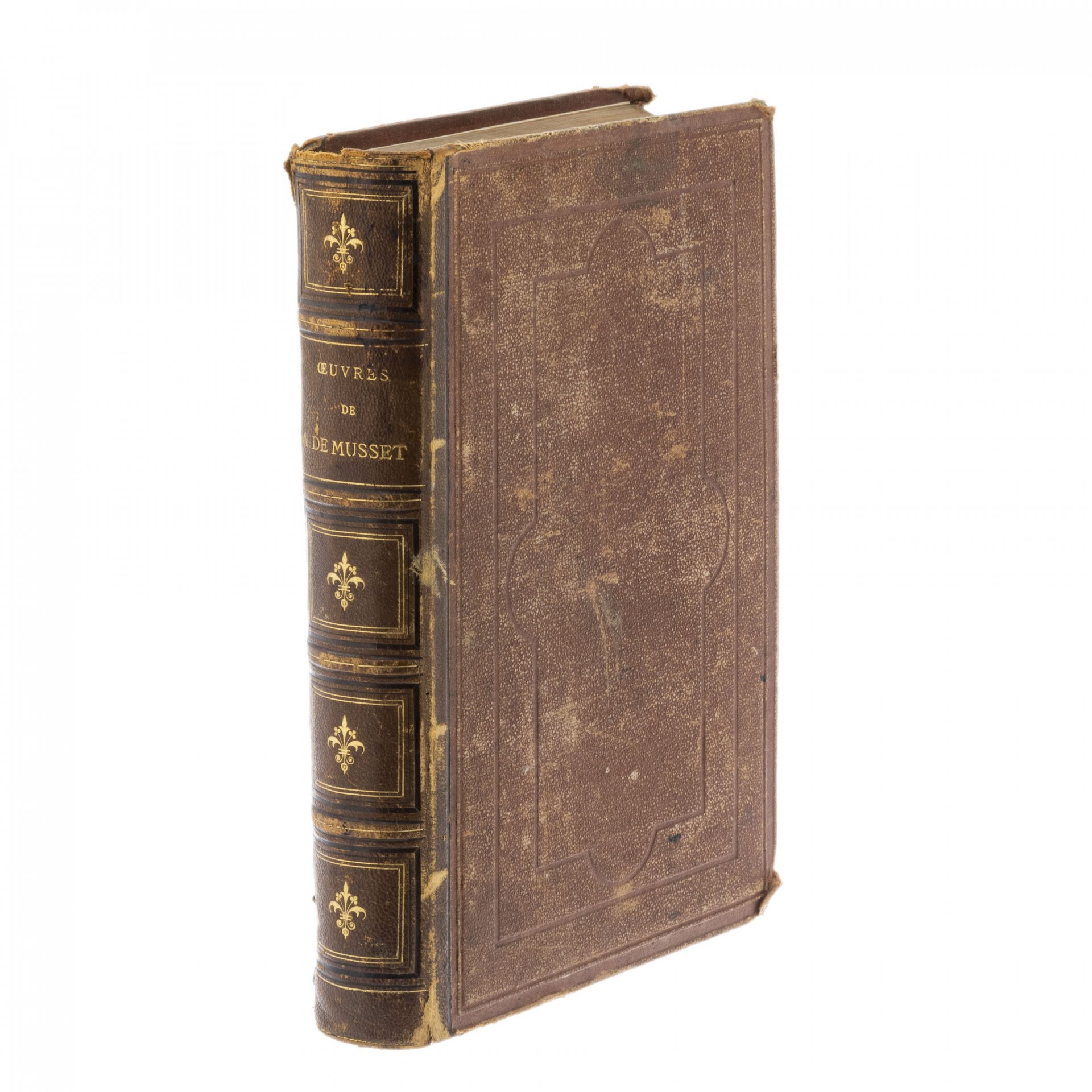 Книга "Oeuvres de Alfred de Musset poesies" (произведения поэзии Альфреда де Мюссе), бумага, печать, золотой обрез, Париж, Франция, 1867 г.