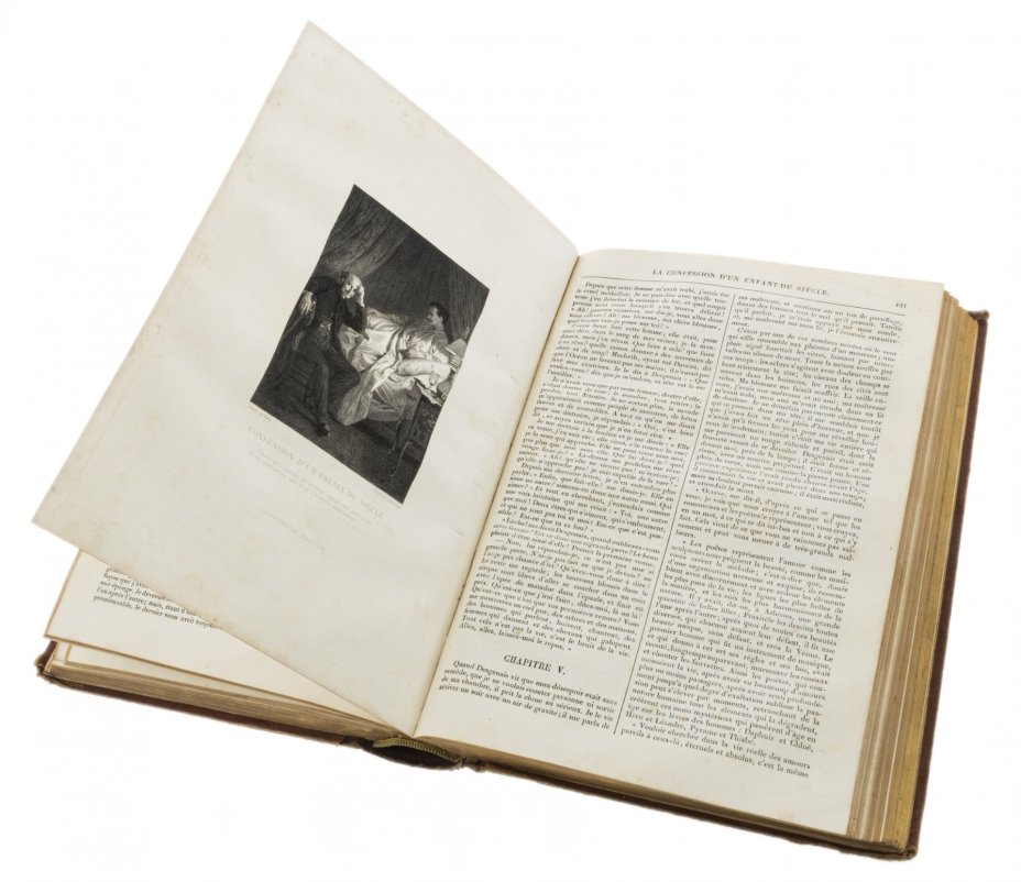 Книга "Oeuvres de Alfred de Musset poesies" (произведения поэзии Альфреда де Мюссе), бумага, печать, золотой обрез, Париж, Франция, 1867 г.