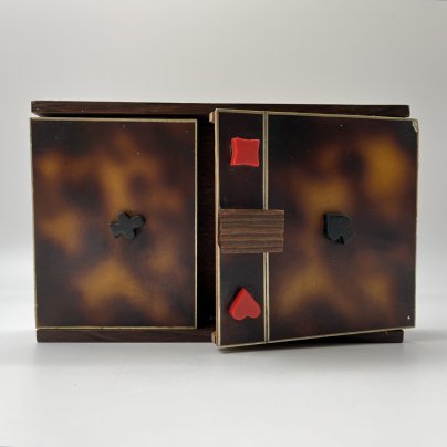 Шкатулка для карт (винтаж), дерево, композитный материал, Европа, 1970-2000 гг.