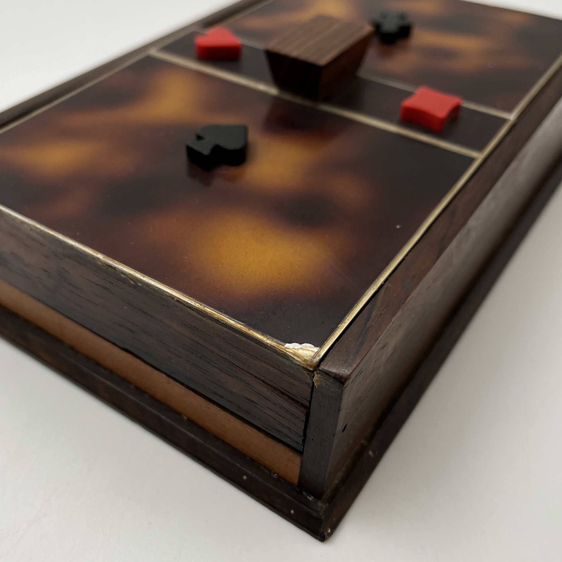 Шкатулка для карт (винтаж), дерево, композитный материал, Европа, 1970-2000 гг.