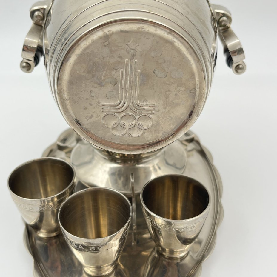 Штоф для крепких напитков в виде самовара "Москва 80"